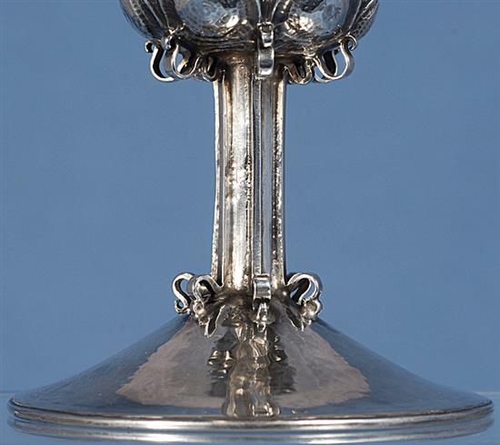 A good Edwardian Arts & Crafts silver goblet, by Omar Ramsden & Alwyn Carr, Height 5 ½”/137mm Weight 5.1oz/146grms